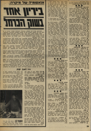 העולם הזה - גליון 2001 - 7 בינואר 1976 - עמוד 24 | (המשך מעמוד )25 קצב תקף בגרזן קצין מיש טרה ודלק עם סבין שלופה אחרי סמל מישטרה. יום שני: 29.12.75 , • תל אביב — בשעת בוקר מוקדמת הוצתה החנות הגדולה של רהיטי