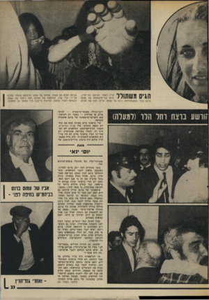 העולם הזה - גליון 2002 - 14 בינואר 1976 - עמוד 23 | ה ! י 11 1ד 1מייד לאחר הקראת גזר־הדין, # #111111/1 11 1111 פרצו בני־מישפחתו של עמוס ברנס בבכי ובהשתוללות. גיסו של עמוס, אריה, תקף את הצלם זוושע ברצח רחל