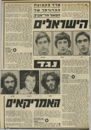 העולם הזה - גליון 2014 - 6 במרץ 1976 - עמוד 37 | ^ ין טעם שאסע עם הקבוצה לנעמן, חבל לי על הזמן,״ השיב דני ברכה, כדורסלנה הצעיר של הפועל תל־אביב, כאשר ביקש ממנו מאמנו, חיים חזן, להצטרף לקבוצה למישחק מול מכבי
