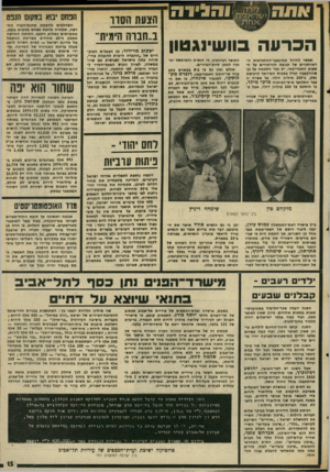 העולם הזה - גליון 2017 - 27 באפריל 1976 - עמוד 15 | ו ה גי ד ה הכרעה בוו שינגטון אפשר לחדול ממיבצעי-החתנדבוו* הראוותניים של תנועת הוויתורים על ח מענק האמריקאי. יש כבר הסכמה על פך שההקצבה תגדל בסכום חמייועד