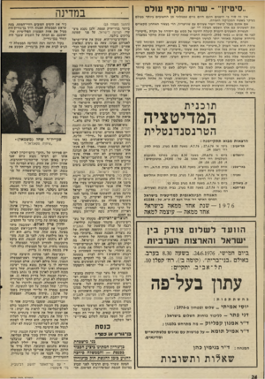 העולם הזה - גליון 2025 - 23 ביוני 1976 - עמוד 24 | ״סיטיזן״ -שרות מקיף עולם אין זה סוד כי היפנים הינם היום גורם טכנולוגי מן החשובים ביותר בעולם בעיקר בשטח המכניקה הזעירה. אם אמנם בעבר קישרו ייצור שעונים עם