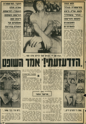 העולם הזה - גליון 2026 - 30 ביוני 1976 - עמוד 27 | חוקרי ה מי שטרה הו א עונה ב מי שטרהבגדל שעינו או חו פשעשלא בי צ ע הוע מדו ל מי שפט. הור שעו ונ שפ טו ו אחרי ש שו ח ר רנ ת פ סו והור שעו לקנסק טן המבצ עי ם ו