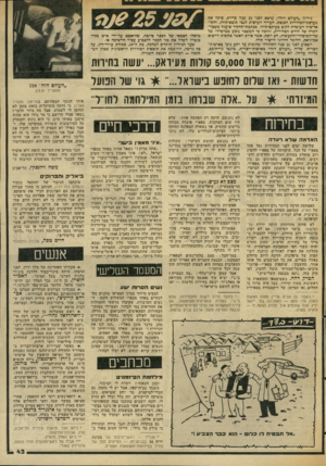 העולם הזה - גליון 2031 - 4 באוגוסט 1976 - עמוד 43 | ^8111^1111111181 ... גיליון ״העולם הזה״ ,שיצא לפני 25 שנה בדיור״ סיר,ר את ם ערכת־הכחירות לכנסת, העדיף הערכות לגבי תוצאותיהן, והקו אליציה העומדת לקום