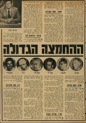 העולם הזה - גליון 2039 - 29 בספטמבר 1976 - עמוד 25 | ן^ן יים יכין הוא מגיש־חדשות בחסד. 1 1בארצות־הברית זהו תפקיד רב־יוקרה. לא מכבר גרמה שם אחת מרישתות״הטלווי־זיה לסנסציה, כאשר הציעה משכורת של מיליון דולר לשנה