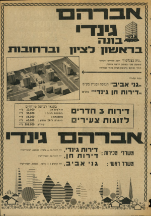 העולם הזה - גליון 2047 - 26 בנובמבר 1976 - עמוד 7 | גינד־־י סנה בדאש 1ן לצי 1ן 1ברח 1בות ״ *111כצנלסון ״ רובע מגורים יוקרתי מתוכנן בקו ובסגנון חדשני ביותר, הולך ו מו קם בראשון־לציון ברח׳ בצנלסון נבנה על-ידי אביב