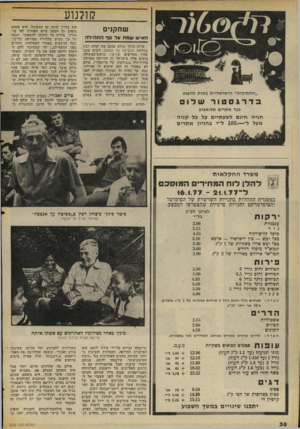 העולם הזה - גליון 2055 - 19 בינואר 1977 - עמוד 38 | קו7נוע שחקנים האיש שמח על סף התהילה פירט פינץ׳ מגלם אמנם את יצחק רבין בגירסת הפשיטה מל אנטבה (רבים טענו שחיו מעדיפים אותו כראש־ממשלה) בימים אלה בישראל (זו