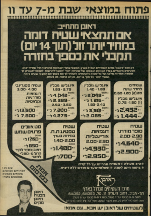 העולם הזה - גליון 2060 - 23 בפברואר 1977 - עמוד 57 | פתוח במוצאי שבת מ־ 7עד וו ז? 1ו 1111111111ז 11111111 זזזוזזזזזזזזזזזזזזזזזזזזזזזז 1זזזזזזזזזזזזזזזזזזזזז 1ז 1זז1זזזזזז?זז ראובן מתחייב: אם תמצאי שטיח דומה