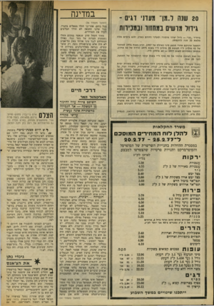 העולם הזה - גליון 2061 - 2 במרץ 1977 - עמוד 38 | 20 שנה ל״מך מעדני דגים ־ גידול מרשים במחזור ובמכירות בית״ר ״מן״ — גדול יצרני שימורי ומעדני הדגים בארץ, חוגג בימים אלה מלאת 20 שנה להקמתו. המפעל שהוקם אחרי מבצע