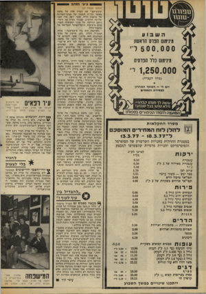 העולם הזה - גליון 2063 - 16 במרץ 1977 - עמוד 32 | יום ה׳ — המועד האחרון למסירת הטפסים ט ש הלך מנ הג קבו ע- מלא טוטו בכל שבוע! המועצה להסדר ההימוויס בסס? רם משרד החקל או ת להלן לו חהמ חי רי ם ה 30191ם ל״