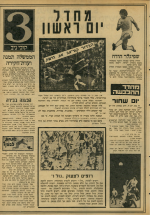 העולם הזה - גליון 2066 - 6 באפריל 1977 - עמוד 15 | מחדל ש ואשוו קובי ניב שפיגלר הודח הממשלה תמנה רעדת־חקירה החלוץ מרדכי שפיגלר הועבר מתפקידו כקפטן ניבחרת ישראל, וישמש מעתה קפטן מרחב שלמה. במקומו נתמנה כקפטן