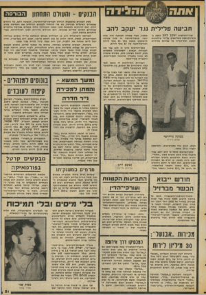 העולם הזה - גליון 2068 - 20 באפריל 1977 - עמוד 21 | ו הגי ד ה תביעה פלילית נגד יעקב ל הב יצרן־החולצות יעקב להב נתבע ב- בית־המישפט בתל-אביב על־ידי שילטונות המכס ומס־קנייה על עבירות פליליות אסטר, בעוד שאחוז הכותנה
