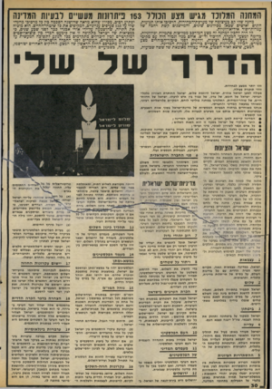 העולם הזה - גליון 2070 - 4 במאי 1977 - עמוד 29 | המחכה המלוכד מגיש מצע הכולל 153 פיתרונוות המדינה לבעיות מחנה שלי קם בעיצומה של מערכודהבחירות. הרכיבו אותו תנועות, יפתיע רכים, מכיוון שהוא מראה שהושגה הסכמה כין