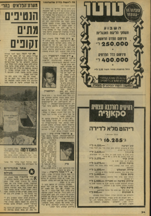 העולם הזה - גליון 2087 - 31 באוגוסט 1977 - עמוד 34 | תה לעשות 3ח״כ שחשתגנו? ( המשךמע מו ד ) 19 החל מהשבוע מחיר הטור 1.50ל״י ט/׳*ה לף ינונהיג /־!דוני־ ,זלא?*וג1וגבל ר.מ1עצר. להסדר הודמורם נ ס*0,ו*3 וחיפיס חותמו