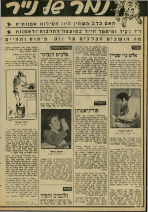 העולם הזה - גליון 2087 - 31 באוגוסט 1977 - עמוד 46 | האם כלב משת י ן הנו פעיל ! ת אמנזתת דיר גיקיל ומ יסטר היידבמועצה ־ לתרבוח ־ ולאמנות חושבים אלט־נוי־שטיין ממוזיאון הבריטי בלונדון מצוייד, סידחד, של טבלות־חימר