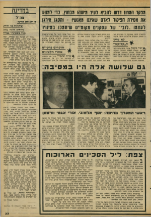 העולם הזה - גליון 2097 - 9 בנובמבר 1977 - עמוד 33 | מפקד המחוז דרש להביא לעיר מישהו מבחוץ 13 ,למנוע או 1מסירת הפיקו!ו לאוו[ שאינו 11 מאנשיו -והסגן א׳וגן לעצמו ..לובי׳ 111 ול עסקני!) (1קומיים שיתמנ 1:במינויו