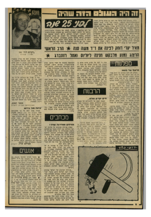 העולם הזה - גליון 2100 - 30 בנובמבר 1977 - עמוד 6 | כליון ״העולם הזה״ שראה אור לפני 25 שנים כדיוק, הקרת כונכת־איכות־חיים לנדכא :״קיכוץ מול עיר״ .כגוף הכתכו נערכה השוואה כין הקיבוץ לעיר כנושאים כמו מצכ האשה