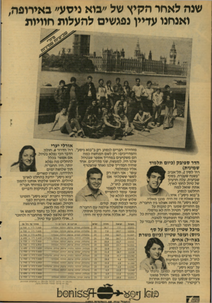 העולם הזה - גליון 2124 - 17 במאי 1978 - עמוד 27 | שנה לאחר הקיץ של ״בוא ניסע״ באירופה, ואנחנו עדיין נפגשים להעלות חוויות אריאל אורלי יערי מזהירה חברים לנסוע רק ב״בוא ניסע׳ והמדריכים! רק לשם המחשה כמה הם