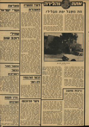 העולם הזה - גליון 2132 - 12 ביולי 1978 - עמוד 19 | ודשה־ התעשייה מה מ 7ןבליפת מבל״ל? התשקיף האחרון של בנק-לאומי, שפורסם ב״ 25 במאי, כולל הערה מעניינת (בעמוד .)36 תחת הכותרת ״בעלי עניין בבנק״ נכתב כך :״הסכום