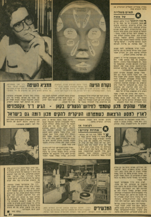 העולם הזה - גליון 2139 - 30 באוגוסט 1978 - עמוד 51 | בעזרת מכשירים חשמליים המרעידים את מרכזי !העצבים ׳סגוף. ת אי ם מ שלייה של אשה ^ מכון הקוסמטי הגדול שלהם, הנמצא • בקאן, זהמשתרע על פני שטח של 27 אלף מטרים