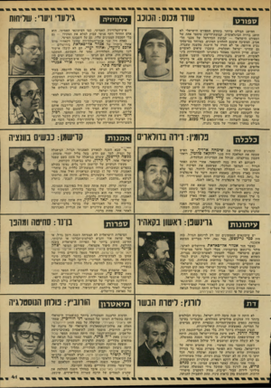 העולם הזה - גליון 2143 - 27 בספטמבר 1978 - עמוד 41 | ס פו ר ס שרו מכנס: הכוכב ההישג הבולט ביותר בתחום הספורט הישראלי לא הושג בזירה הבינלאומית. קבוצת־הייצוג מיספר אחת של הספורט הישראלי — קבוצת הכדורסל של מכבי