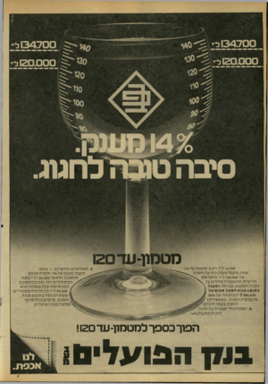 העולם הזה - גליון 2163 - 14 בפברואר 1979 - עמוד 28 | 13470ל 34700ל יי 1 120.000ל 120.000ל 4,700ו ל״י. רקב ״ מטמוןעד 120׳ אתהמקבלמ ענ ק כז ה על ח ס כו ן של 120,000ל״י. הו סףאת ה רי בי תוההצמדההח לי ם על ה ק רן והמ