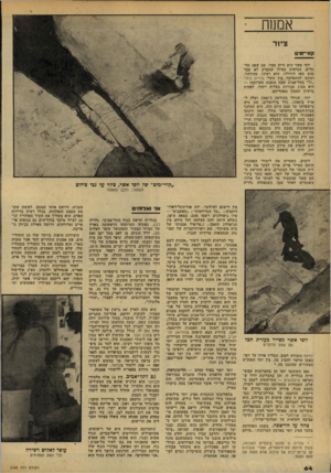 העולם הזה - גליון 2163 - 14 בפברואר 1979 - עמוד 64 | אמנות * ציור קי!יתי5ים יוסי אשר הוא זרוק מצוי, עם שפע תל תלים׳ הנראים כאילו שמסרק לא עבר בהם מאז היוולדו. הוא רציני, מהורהר, ואוהב להתפלסף. בין כתלי גלריה
