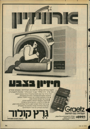 העולם הזה - גליון 2168 - 21 במרץ 1979 - עמוד 71 | 1111 ן ןן ןן וו ^גן ^! **ן ן״י.ו״ן ןן גן ןן| ! 1ן! ן ןן ןו?ן 5ן ן 1ן ןן! 22.22222 22.222 ל שב ת ב כו רסאב בי תךולר או תאתהא רוויזיון בצב עי םטב עיי ם כ מו שרק