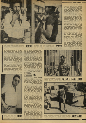 העולם הזה - גליון 2171 - 11 באפריל 1979 - עמוד 22 | עבדי הייוו (המשך מעמוד )21 כמה אתה עובד, אתה מקבל אותו הדבר,״ גילה בן הדוד. כשנשאל מי נותן לו את הכסף, ענה :״הראיס, כמובן.״ בשביל מה אתם מדברים עם הערבים