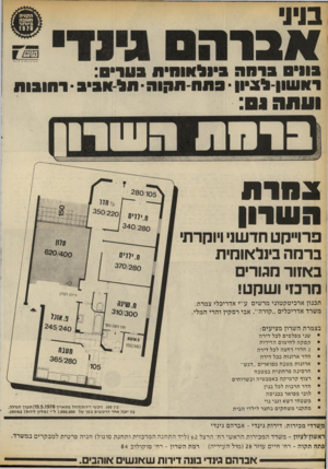 העולם הזה - גליון 2173 - 25 באפריל 1979 - עמוד 55 | 0 *11 בד מ ה ולאומית ב עוי ס: ואוווון-ל>:1ון 9ת ח -ת?והתלא בי ב ר חובו ת ונ סו ת ת שוו ן פרוייקט חדשני ויוקרתי ברמה בינלאומית באזור מגורים מרם• ושקט! תכנון