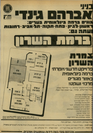 העולם הזה - גליון 2174 - 1 במאי 1979 - עמוד 50 | 3וויח בר ח ה בינלאומית בחריח: ייאשון־לב>ון -חתח־תקוה• תל-אביב -ר חובו ת ועתהגס: מריו שרון !רו״קט חדשני ויוקרתי :רמה בינלאומית :אזור מגורים ורכז• ושקט! זכנון