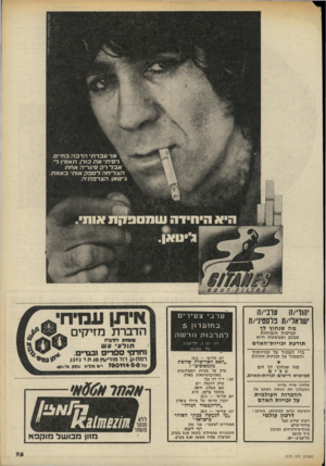 העולם הזה - גליון 2175 - 9 במאי 1979 - עמוד 76 | ׳הזזי/ה ערבי/ה ישראלי/ת פלסטיני/ת מ ה שנ חו ץלן לביטול הגבולות שבלב ושבשטח היא תו דעהזכויות ־ האדם כדי לעמוד על זכויותיך ולשמור על זכויות הזולת מה שנחוץ לך הם