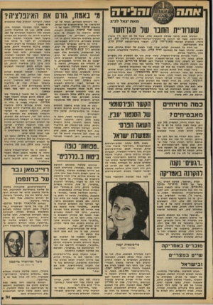העולם הזה - גליון 2185 - 18 ביולי 1979 - עמוד 31 | מאת יג אל לבי ב שערוריית החבר שר סגן־השד המיגרש חטוב ביותר באילת להקמת מלון, שטח של 13 דונם ליד מועדון היס״התיכון, נמסר לפי הוראת שר־התעשיה״המיסחר־והתיירות,