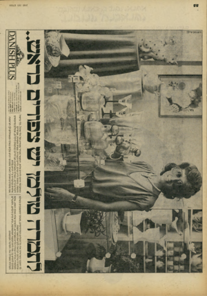 העולם הזה - גליון 2193 - 12 בספטמבר 1979 - עמוד 56 | לתפרה טדלמז יש צפורים כראש.. לד חשבנו כשראינו את כל הכלים המדהימים, מטובי המעצבים בעולם שתמרה טולמן הביאה לקראת ראש־השנה. כשתמרה בוחרת עבורך כלים ואביזרים,