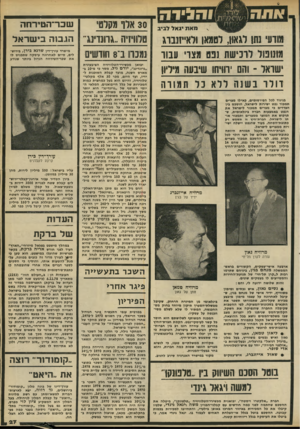 העולם הזה - גליון 2204 - 28 בנובמבר 1979 - עמוד 27 | מאת יג אל 7ביג מדעי נתן לגאון, לסואן ולא״זנבוג מונופול לרכישת נפט מצוי עבור ישראל ־ והס ירוויחו ע1יבעה מיליון דולר בש נה ללא נ:ל תמורה בניגוד לכל הפירסומים,