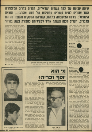 העולם הזה - גליון 2204 - 28 בנובמבר 1979 - עמוד 53 | קיימת קבוצה שר כמה עשרות ישראליים, הגרים בדרום קרנותיה אשר אמורים להיות קשורים בפעילות שר נשע מאורגן ...מוצאם הישראלי, קירבתיהמישנחה ביניהם, קשריהם העסקיים