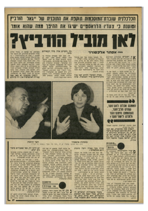 העולם הזה - גליון 2208 - 26 בדצמבר 1979 - עמוד 17 | הכלכלנית שובות־המוסכמות תוקפת את התוטית שד ״גאל הווניץ וטוענת כ׳ צעויו הוואסט״ם ישיגו את ההינו ממה שהוא אומו וא 1נעבידהח־ביץ? מאח בת מוצרים אלה כידי העשירים