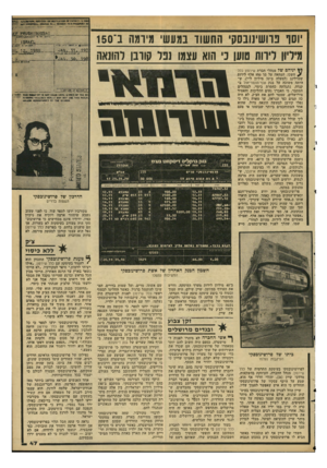 העולם הזה - גליון 2208 - 26 בדצמבר 1979 - עמוד 47 | וסו ט־ושינובס?׳ החשוד במעשי מיומה ב־150 מיליון לירות טוען ני הוא עצמו נפל קורבן להונאה יניהם של מנהלי חברת שירסון כלל /חשכו. המחאה על סך 950 אלף לירות שטרלינג