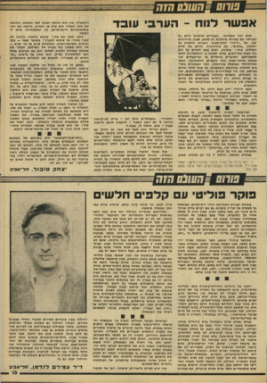 העולם הזה - גליון 2212 - 23 בינואר 1980 - עמוד 13 | אפשר לנוח -הערב עובד שלא יהיו אשליות: הצעירים חולמים היום על הבורסה ועל פתיחת מיזללות נון־סטופ, שבהן מרוויחים יפה, ועל ״יריד ה״ לחוץ־לארץ. הנערות חולמות על