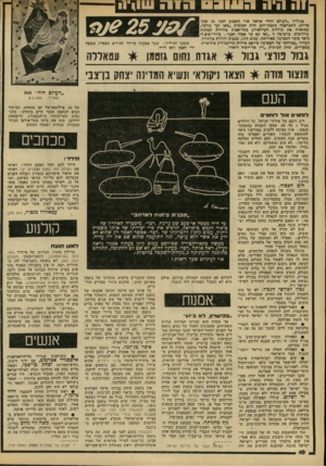 העולם הזה - גליון 2218 - 5 במרץ 1980 - עמוד 10 | 1ה היה 3111 בגיליון ״העולם הזה״ שראה אור השבוע לפני 25 שנה בדיור״ התפרסמה כתכת־ררן ע תחת הבותרת ״מאז ועד עולם״, שתיארה את תולדות העדלאידע בתל־אכיב בלוויית
