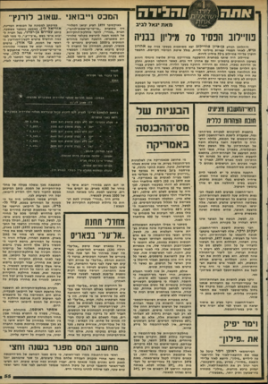 העולם הזה - גליון 2221 - 26 במרץ 1980 - עמוד 55 | מאת יגאל לביב טזיילוב הפסיד 70 מיליון בבניה היהלומן הנודע בן־ציון פתיילוב יצא משותפות בעסקי בניה עם אהרון מיש, לאחר הפסדי עשרות מיליוני לירות, בגלל שיטת המיסוי