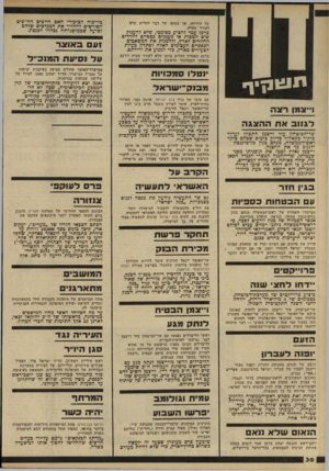 העולם הזה - גליון 2225 - 23 באפריל 1980 - עמוד 32 | על הירידה, אך בסוסו של דבר החלים שלא לעורר סערה. ברמן עמד להציע בפומכי• ,טלא להעניק שום הטבות או מענקים כספיים ליורדים החוזרים לארץ, ולהפנות את המשאבים הכספיים