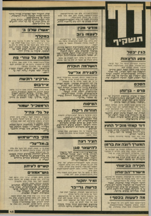 העולם הזה - גליון 2235 - 2 ביולי 1980 - עמוד 43 | התעשייה־האווירית, אלא אגף במישרד־הביטחון. התעשייה־הצבאית מנהלת משק כספי סגור ואינה מעבירה את רווחיה לחשב־הכללי. כתחילת השנה היו כידי התעשייה־הצכאית יתרות כסכום