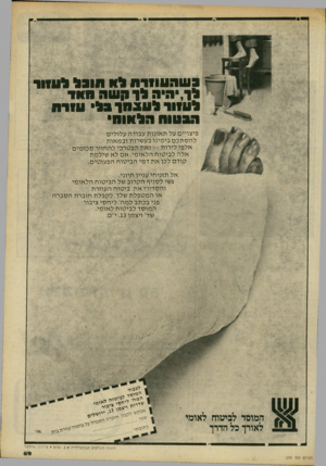 העולם הזה - גליון 2235 - 2 ביולי 1980 - עמוד 69 | גשהעוורת לא עוגל לעוור לך, היה ל! קשה חאד לעוור לעונחך בל עורת הבעוה הלאוס פי צויי ם על ת אונו ת עבודה עלולי ם להסתכם בי מינו בעשרות ובמ או ת אלפי לירות — ואת