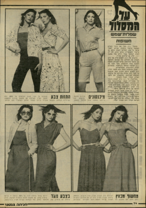 העולם הזה - גליון 2235 - 2 ביולי 1980 - עמוד 74 | שנולות־שמש חשופות מיפעל ניבה החל את דרכו בעולם האופנה בייצור חולצות גברים. לאחר שראו כי טוב, החליטו לנסות כוחם גם בייצור קונפקציית נשים. כיוס, לא רק השוק