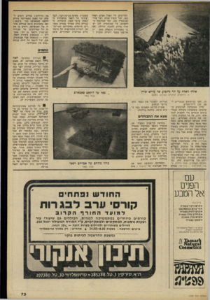 העולם הזה - גליון 2238 - 23 ביולי 1980 - עמוד 73 | תערוכתם של הפסל אבדם רפאל ( ,)43 חבר קיבוץ מנרה, ושל אורי קצנשטיין 29 זוהי תערוכתו ה ראשונה של קצנשטיין. לכן יש אולי צידוק להצגת יצירתו( ,אם כי מתעוררת השאלה