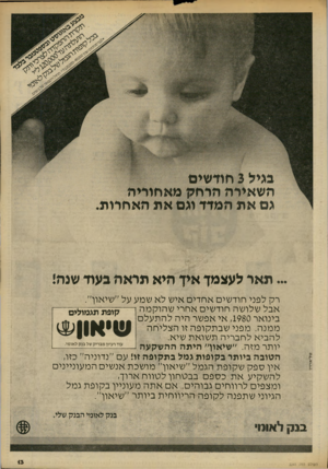 העולם הזה - גליון 2241 - 13 באוגוסט 1980 - עמוד 13 | ...תאר לעצמן איד היא בעוד שנה! רק לפני חודשים אחדים איש לא שמע על ״שיאוו״. אבל שלושה חודשים אחרי שהוקמה קופת תגמולים בינואר ,1980 אי אפשר היה להתעלם ממנה. מפני