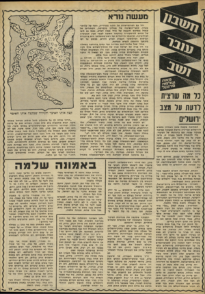 העולם הזה - גליון 2243 - 27 באוגוסט 1980 - עמוד 17 | מועושוה נור א נד ₪שרצית לדעת עד מצב ירושלים המהומה שקמה בזמן האחרון מסביב לירושלים וענייניה גורמת למבוכה עמוקה בציבור עצמה וגם בהנהגתו של הציבור. כדי להתחיל
