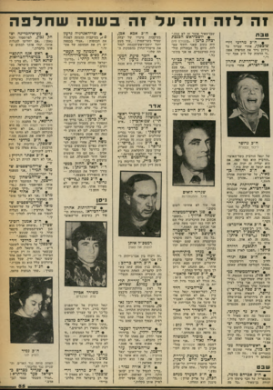 העולם הזה - גליון 2245 - 10 בספטמבר 1980 - עמוד 86 | זה לז ה וזה על 1הבש 1ה ש חל פ ה שבן־מאיר אומר זה לא נכון.״ ט 3ת ח ״כ מרדכי דיר שוב ס קי, אחרי שצייר על גיליון נייר את הסיפרה אפם: ״זו הדמות של ח״כ אסף יגר •