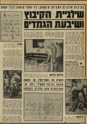 העולם הזה - גליון 2247 - 23 בספטמבר 1980 - עמוד 54 | בקיבוץ אלונים המציאו מישחק: כל אחו עושה לכר אחת ווף זג״ת ח*87 בוץ ושינוות הננודיס לקה יופה נרתעה בבהלה. ד.יא > * הסירה את כיסוי־המיטה שבחדרה בקיבוץ, כדי ללכת