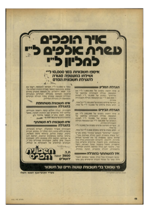 העולם הזה - גליון 2252 - 29 באוקטובר 1980 - עמוד 18 | מיו הופכים מסדה מול פי ם ל״״ למלין! ל י איספו חשבוניות ב סו 10,000ל״ ושילחו ב מע טפה סגורה להגרלת חשבונית הפרס הגרלת המליוו א. פרם ראשון בסכום של 1,000,000ל״י